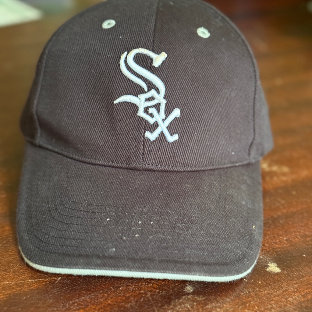 Black Baseball Cap With White Logo